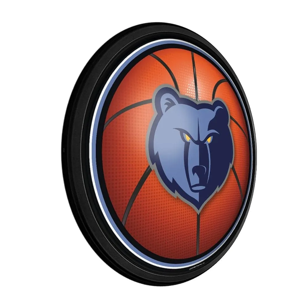 Memphis Grizzlies: Basketball - Round Slimline Lighted Wall Sign