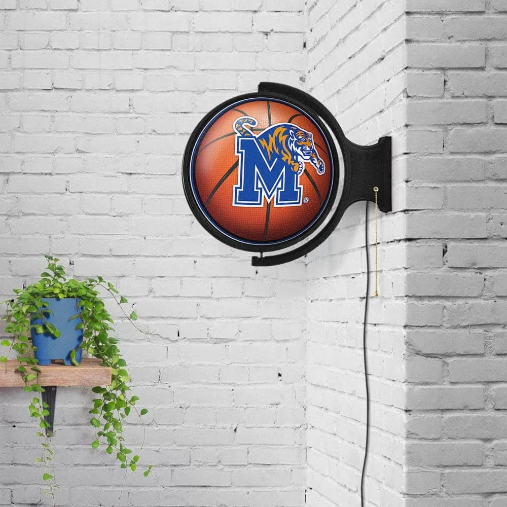 Memphis Tigers: Basketball - Original Round Rotating Lighted Wall Sign