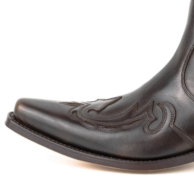 Men's Boots or Ankle Boots Handcrafted Brown Leather Sophisticated Urban 21 Texanas
