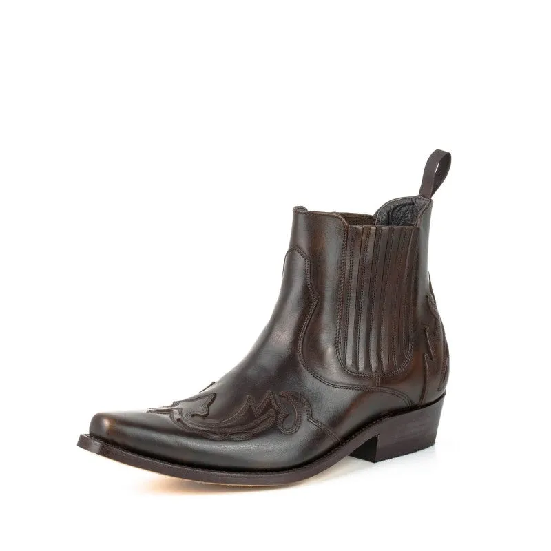 Men's Boots or Ankle Boots Handcrafted Brown Leather Sophisticated Urban 21 Texanas