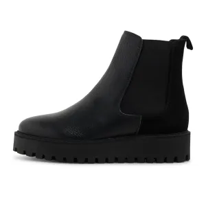 Mina Chelsea Boot - Black Leather