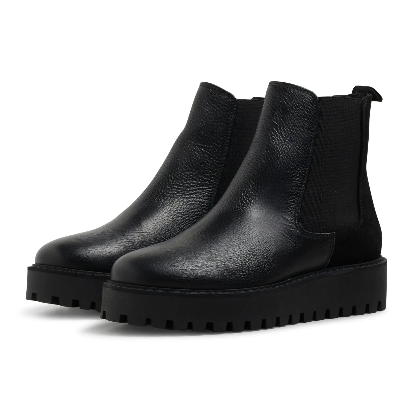 Mina Chelsea Boot - Black Leather