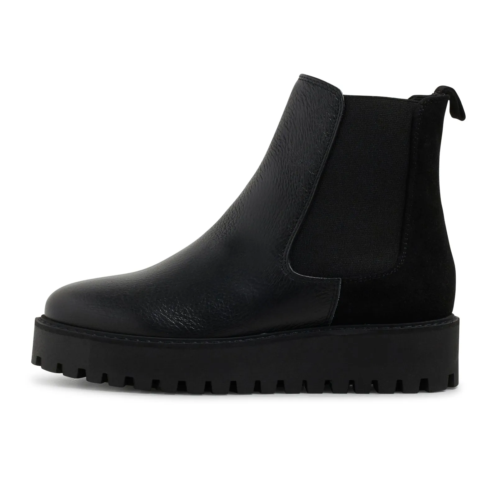 Mina Chelsea Boot - Black Leather