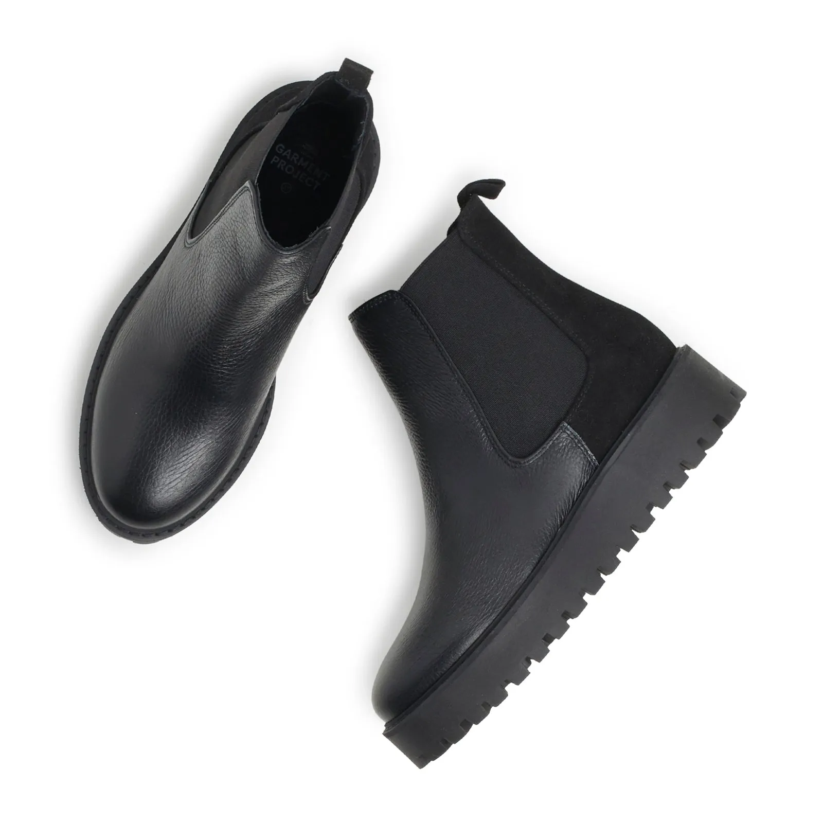 Mina Chelsea Boot - Black Leather