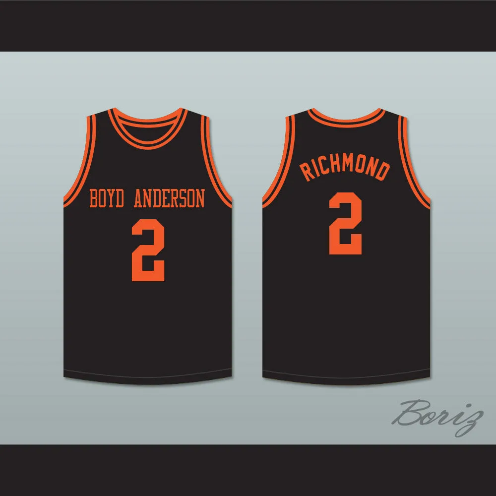 Mitch Richmond 2 Boyd H. Anderson High School Cobras Black Basketball Jersey