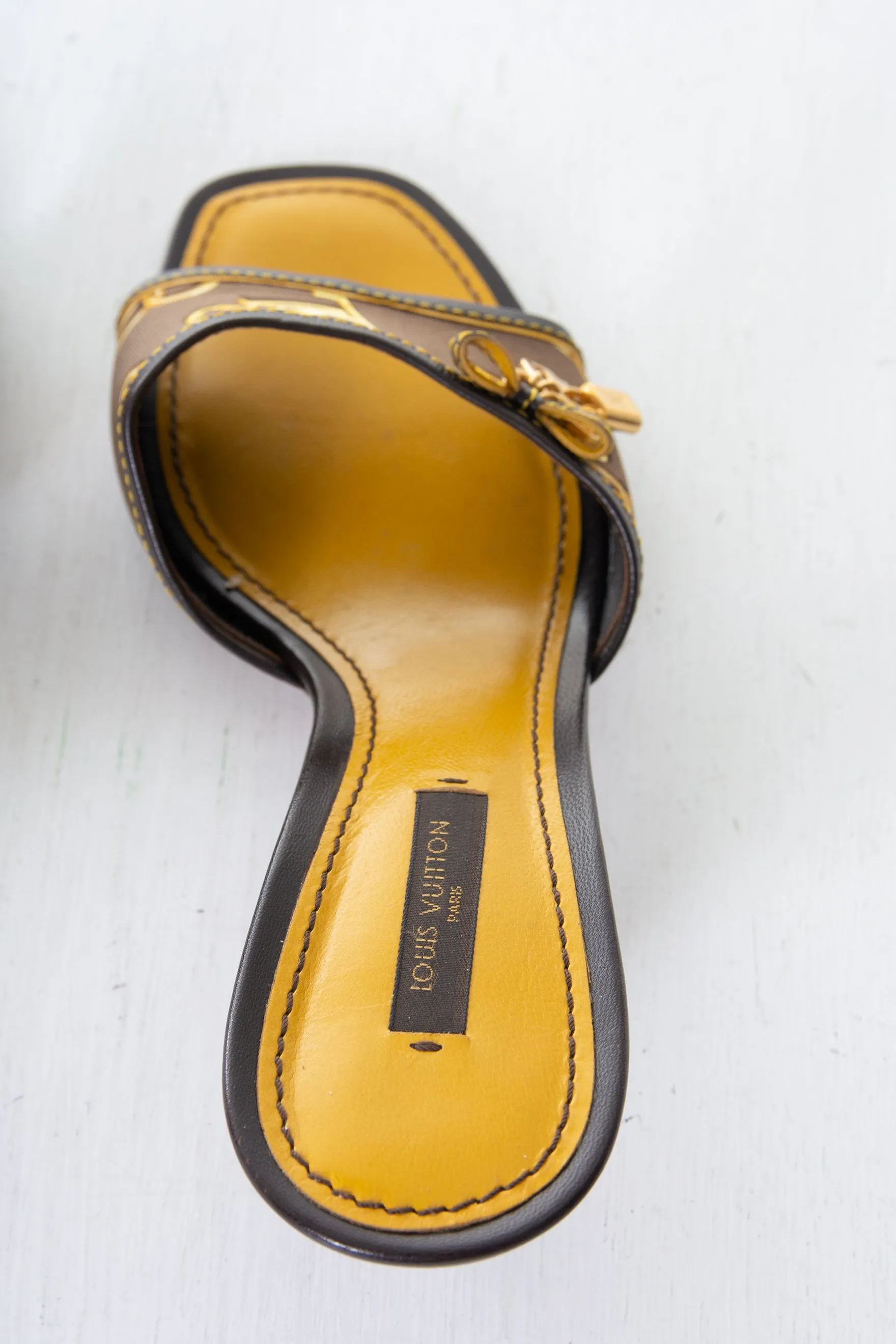 Monogram Print Heels