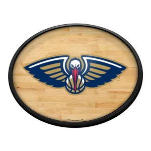 New Orleans Pelicans: Hardwood - Oval Slimline Lighted Wall Sign