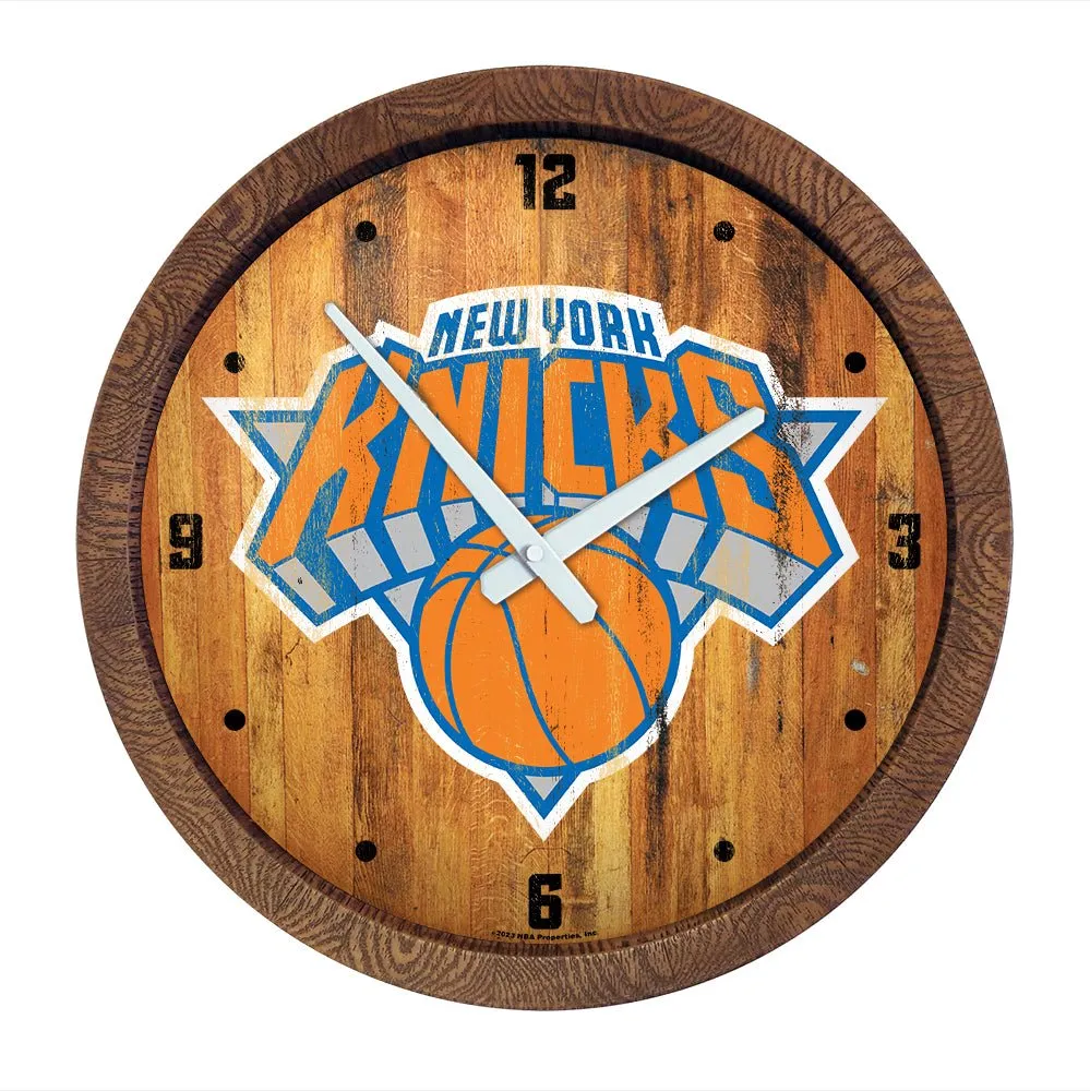 New York Knicks: "Faux" Barrel Top Clock