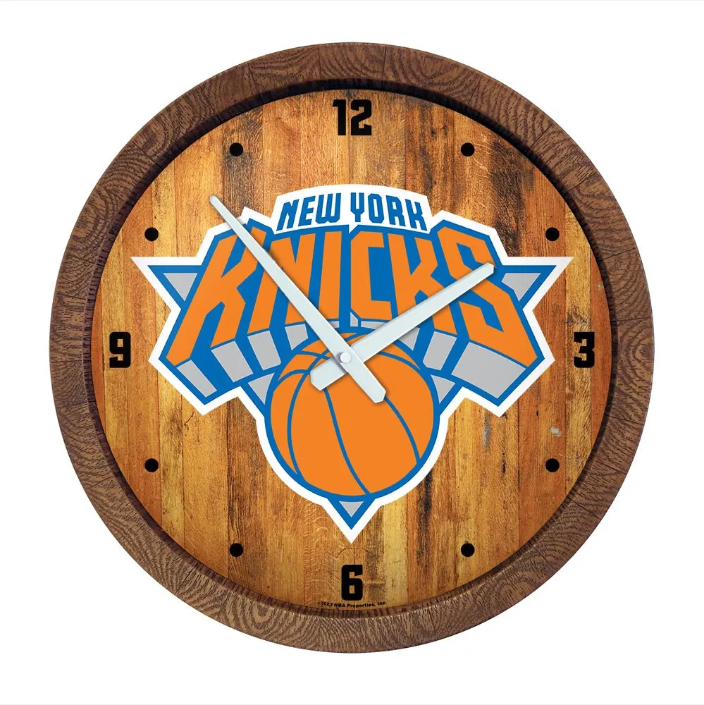 New York Knicks: "Faux" Barrel Top Clock