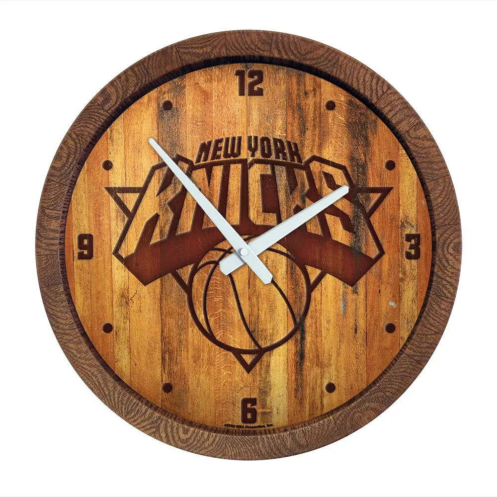 New York Knicks: "Faux" Barrel Top Clock