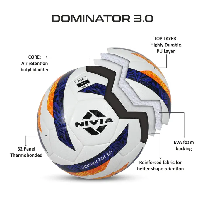 NIVIA Dominator 3.0 Football - Size 5 [FIFA Basic]