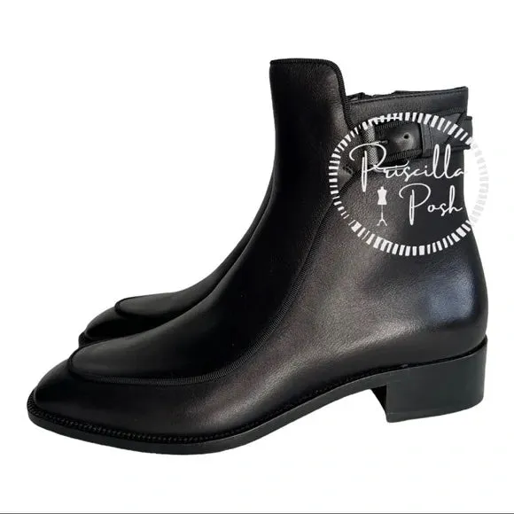 NWB Christian Louboutin Ecritoir leather ankle boots Black Leather Ankle Boots 36