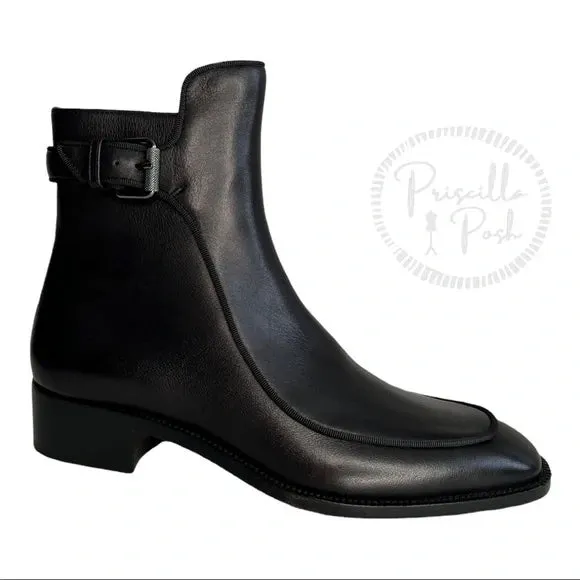 NWB Christian Louboutin Ecritoir leather ankle boots Black Leather Ankle Boots 36