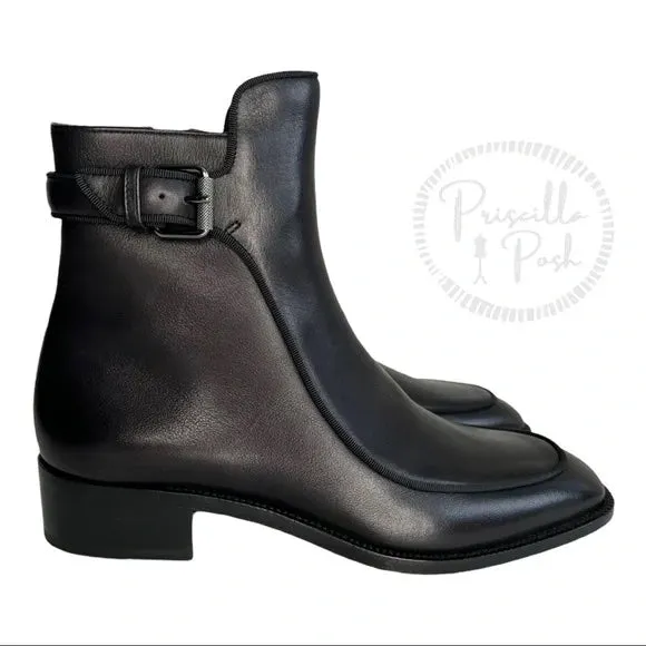 NWB Christian Louboutin Ecritoir leather ankle boots Black Leather Ankle Boots 36