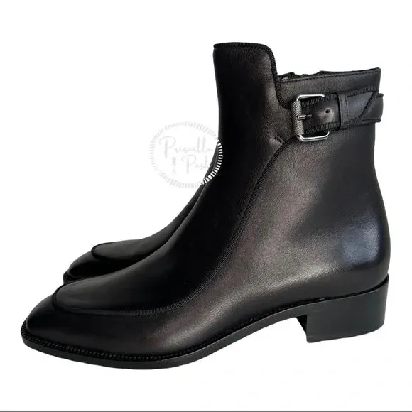 NWB Christian Louboutin Ecritoir leather ankle boots Black Leather Ankle Boots 36
