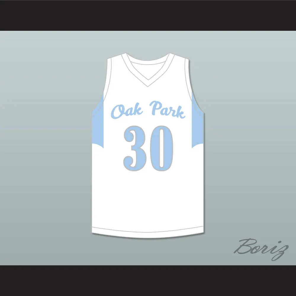 Ochai Agbaji 30 Oak Park High School Northmen White Basketball Jersey 2