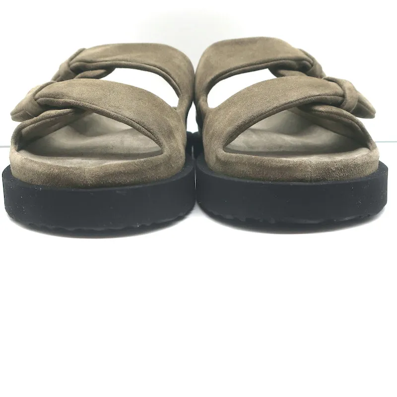 Officine Creative Chora 101 Slide Sandals Dark Taupe Suede Size 38.5 NEW
