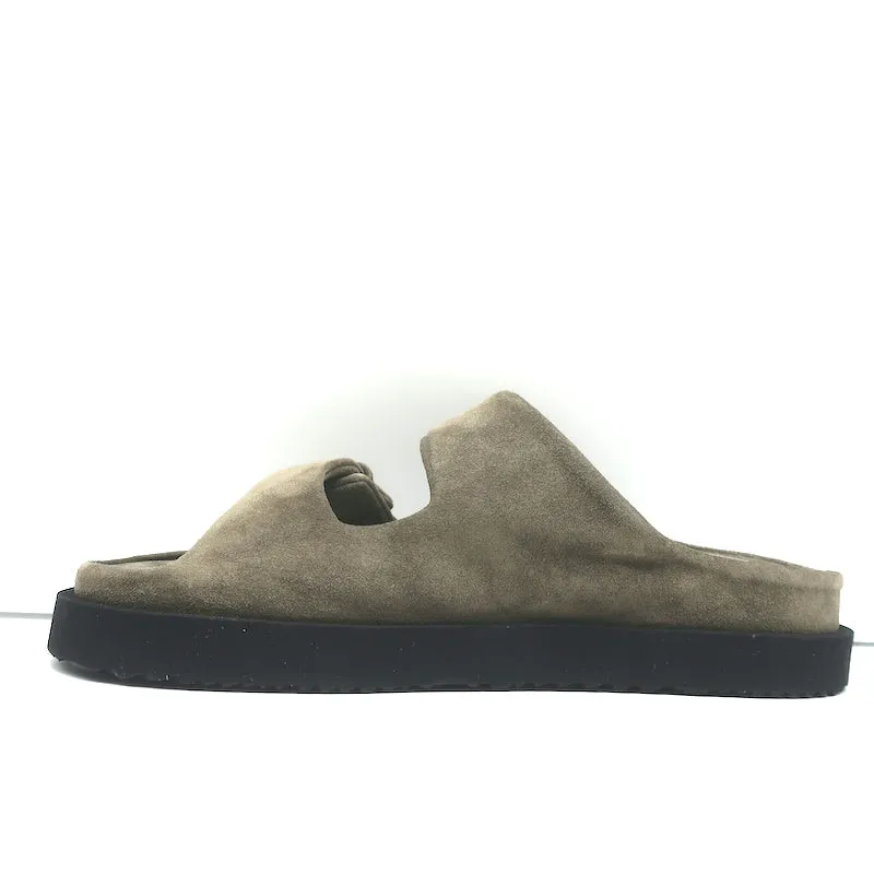 Officine Creative Chora 101 Slide Sandals Dark Taupe Suede Size 38.5 NEW