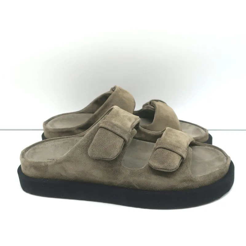 Officine Creative Chora 101 Slide Sandals Dark Taupe Suede Size 38.5 NEW