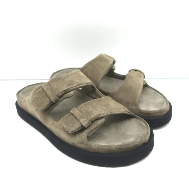 Officine Creative Chora 101 Slide Sandals Dark Taupe Suede Size 38.5 NEW