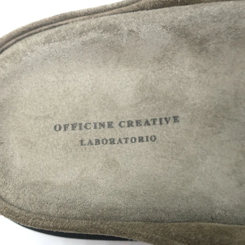 Officine Creative Chora 101 Slide Sandals Dark Taupe Suede Size 38.5 NEW