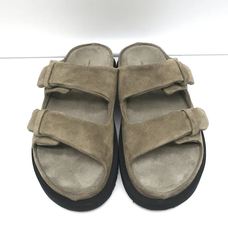 Officine Creative Chora 101 Slide Sandals Dark Taupe Suede Size 38.5 NEW