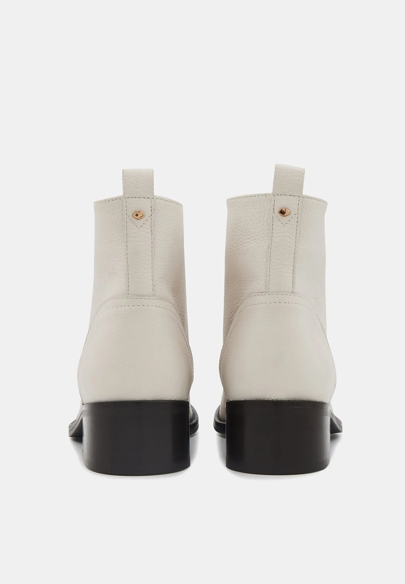 Paulette-Cuir Grainé blanc cassé