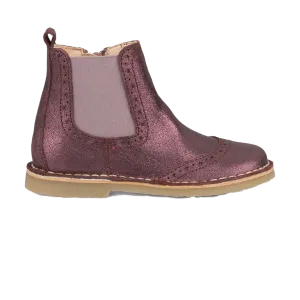 Petit Nord Copenhagen Plum Leather Ankle Boots