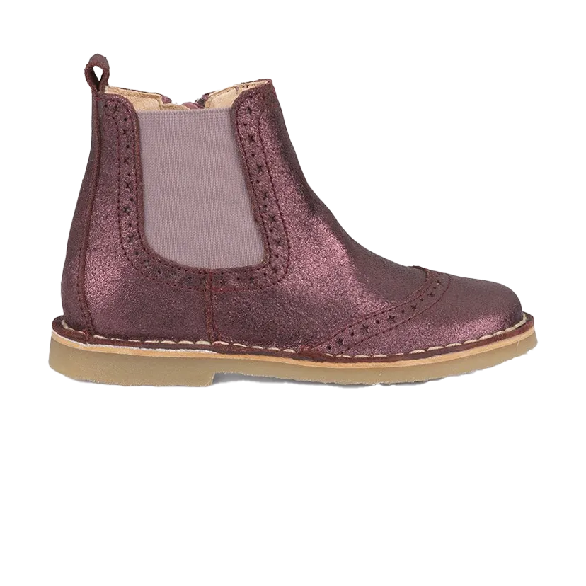 Petit Nord Copenhagen Plum Leather Ankle Boots