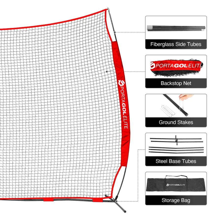 PortaGol Elite Backstop Barrier Net - Medium (3.6m)