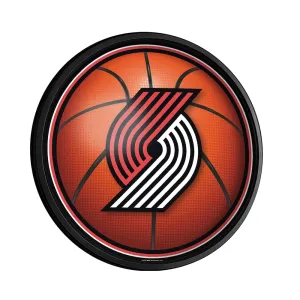 Portland Trail Blazers: Basketball - Round Slimline Lighted Wall Sign