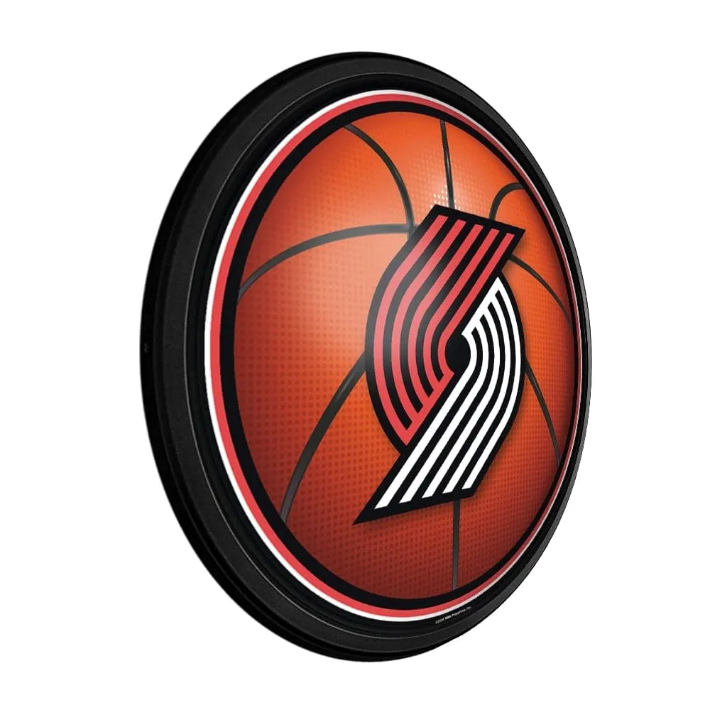 Portland Trail Blazers: Basketball - Round Slimline Lighted Wall Sign
