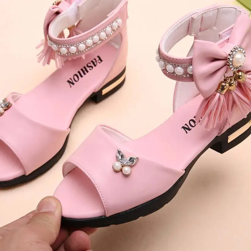 Princess Fashion Bow Sandals for Girls
