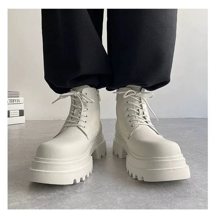 PU Leather Zipper Chelsea Boots