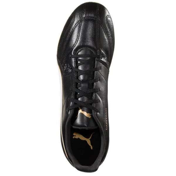 PUMA Men's Capitano II FG Firm Ground Soccer Cleats (Black/Gold)
