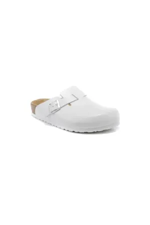 Round Toe Flat Buckle Slip-Ons