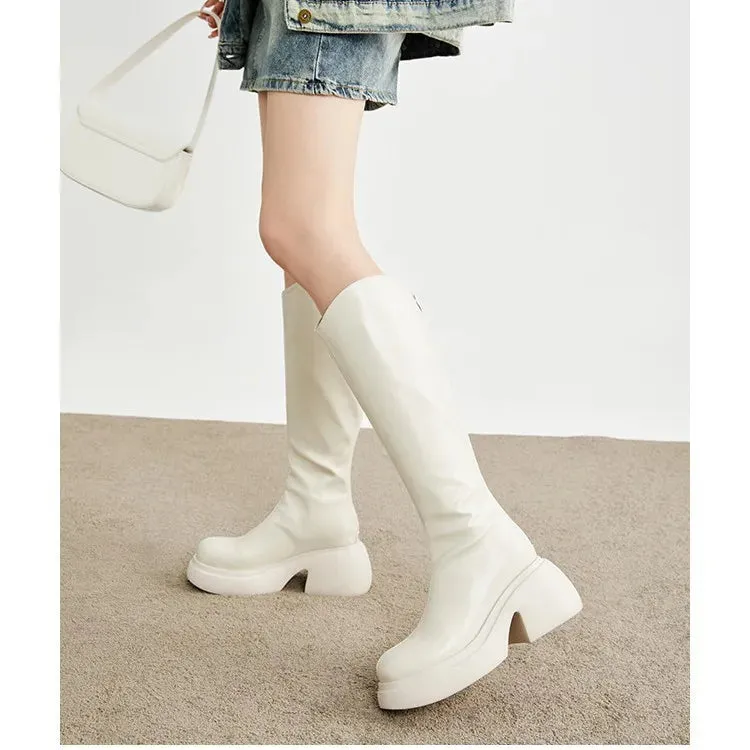 Round Toe Platform Boots
