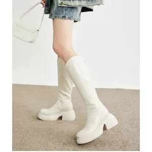 Round Toe Platform Boots