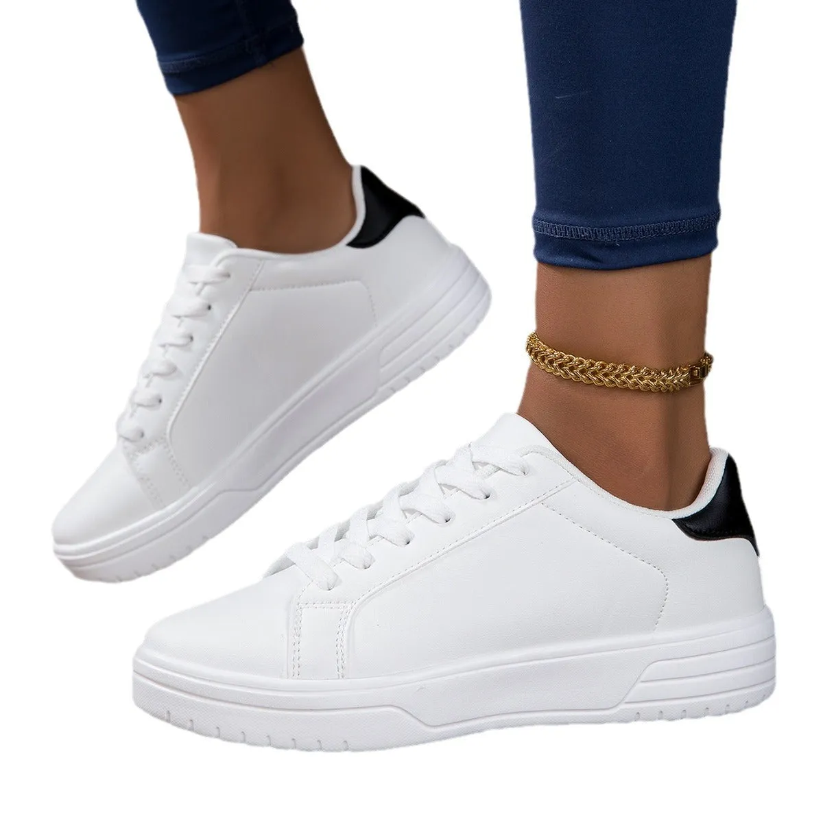 Round Toe Platform Sneakers