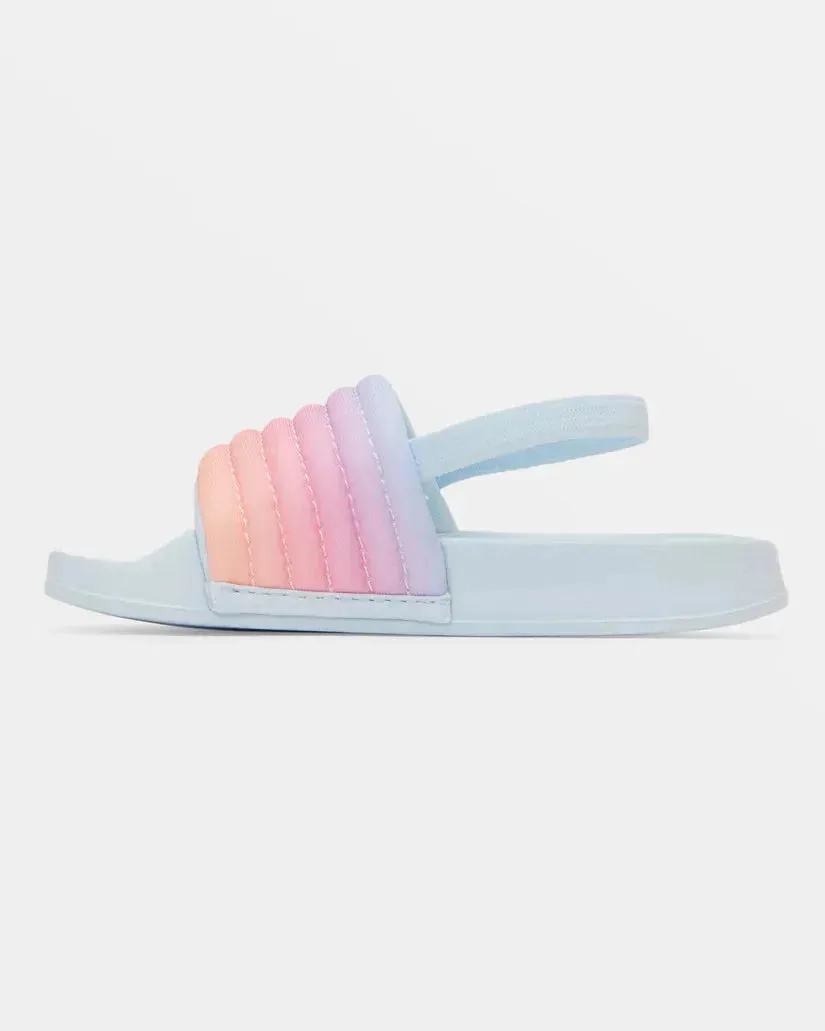 Roxy Toddler Slippy Ribbed Slide Sandals FIN