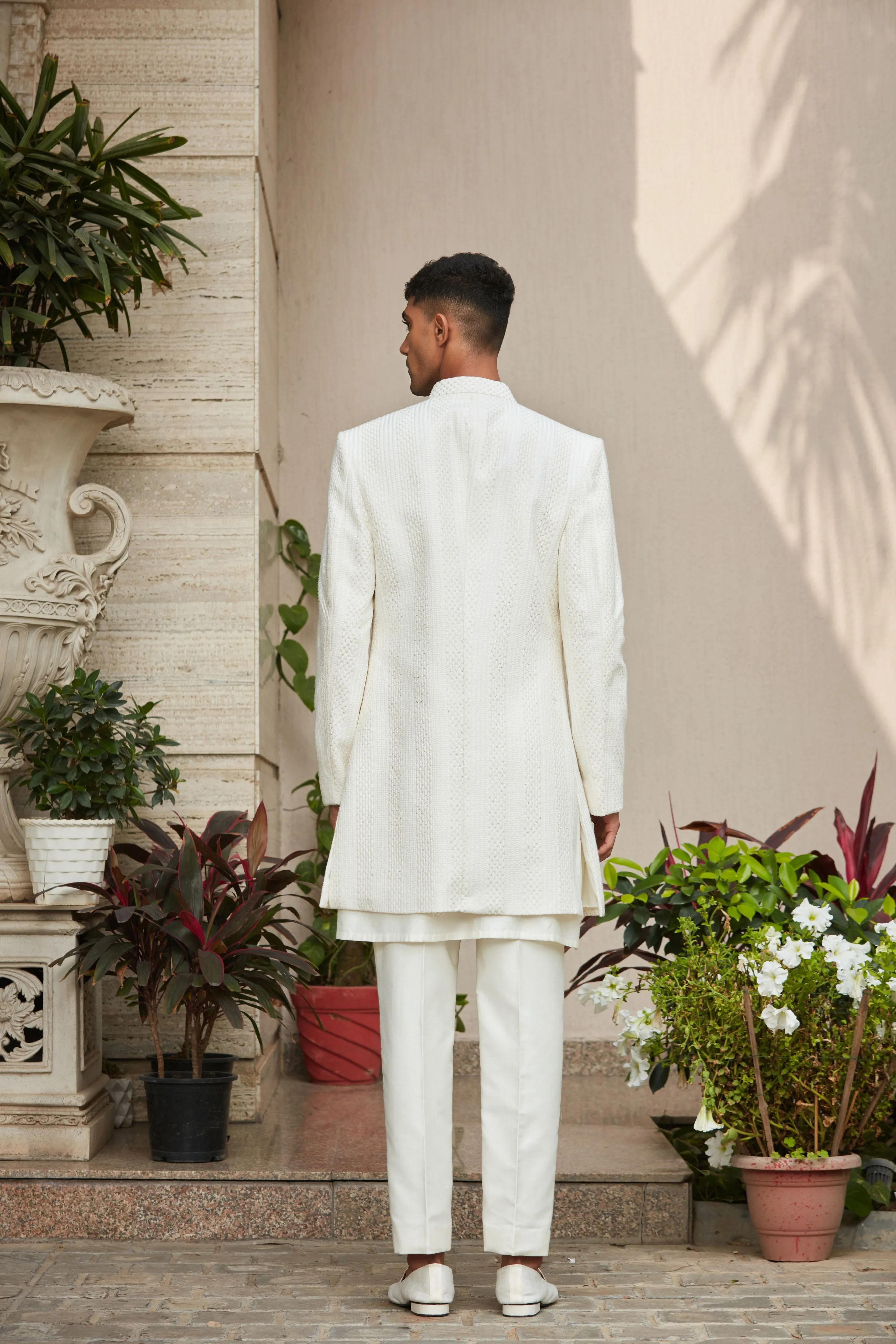 Sahirah Open Jacket With Front open Kurta Set