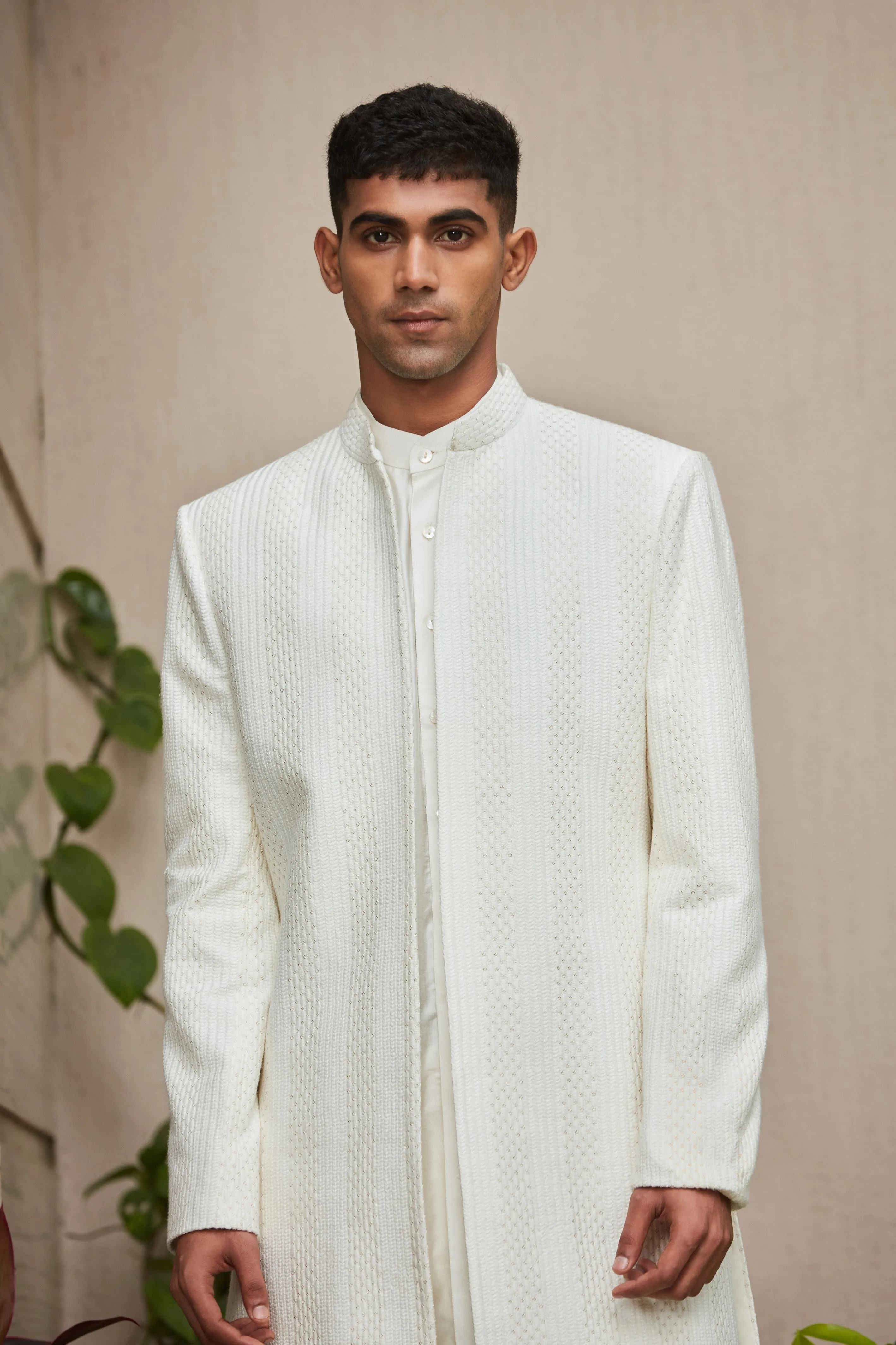 Sahirah Open Jacket With Front open Kurta Set