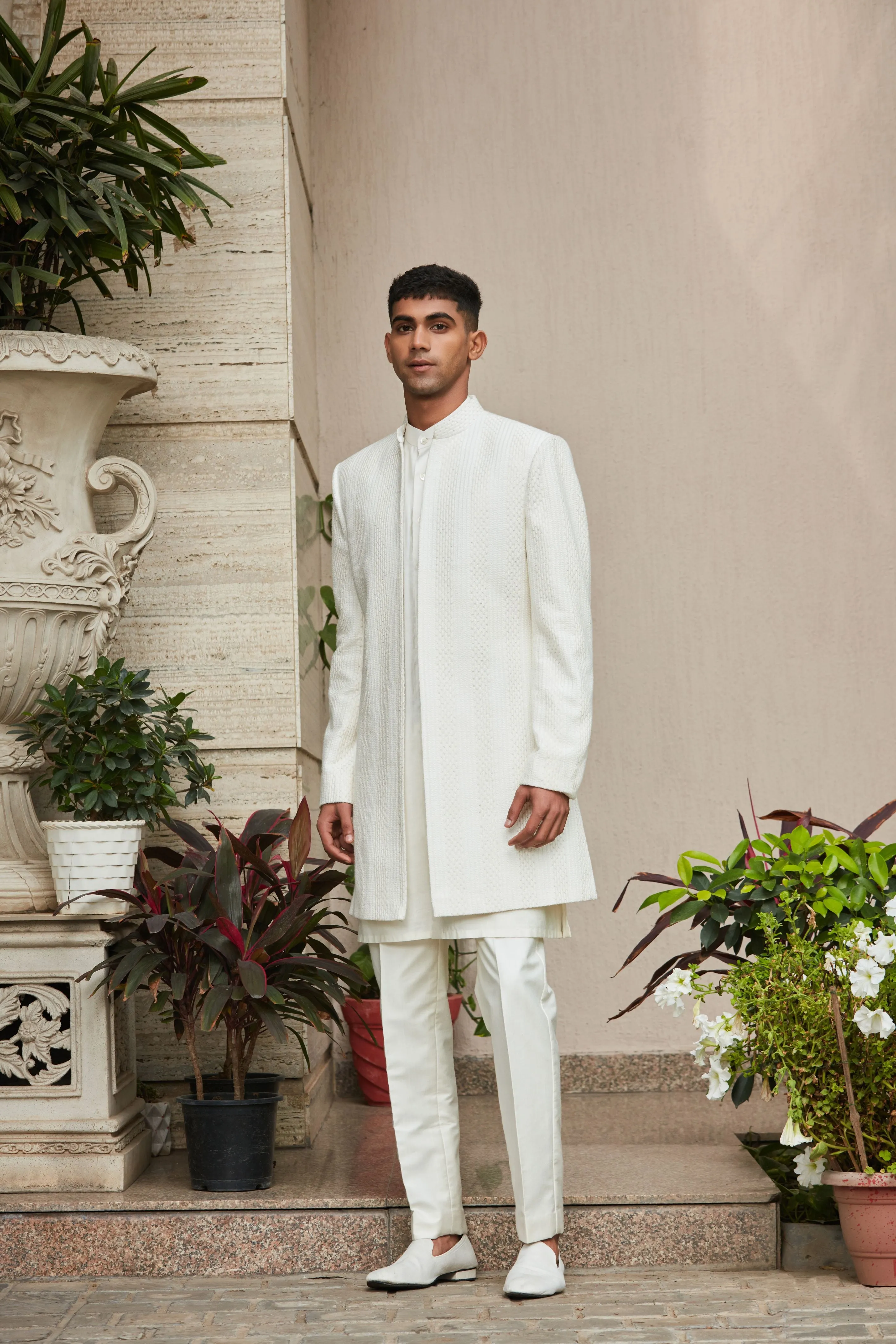 Sahirah Open Jacket With Front open Kurta Set