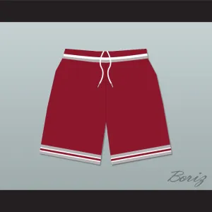 Saved By The Bell Bayside Tigers High School Maroon Basketball Shorts