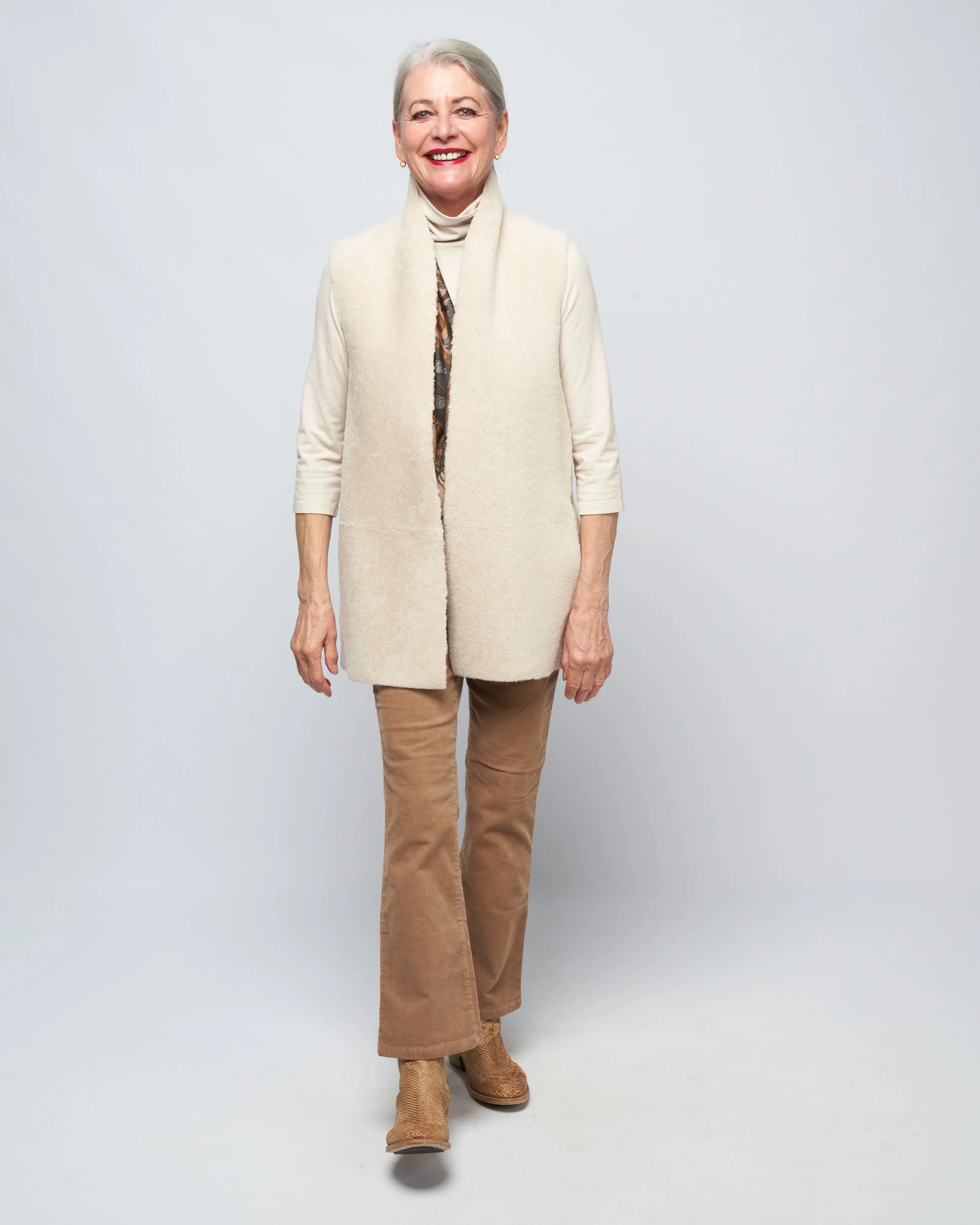 short stand collar gilet