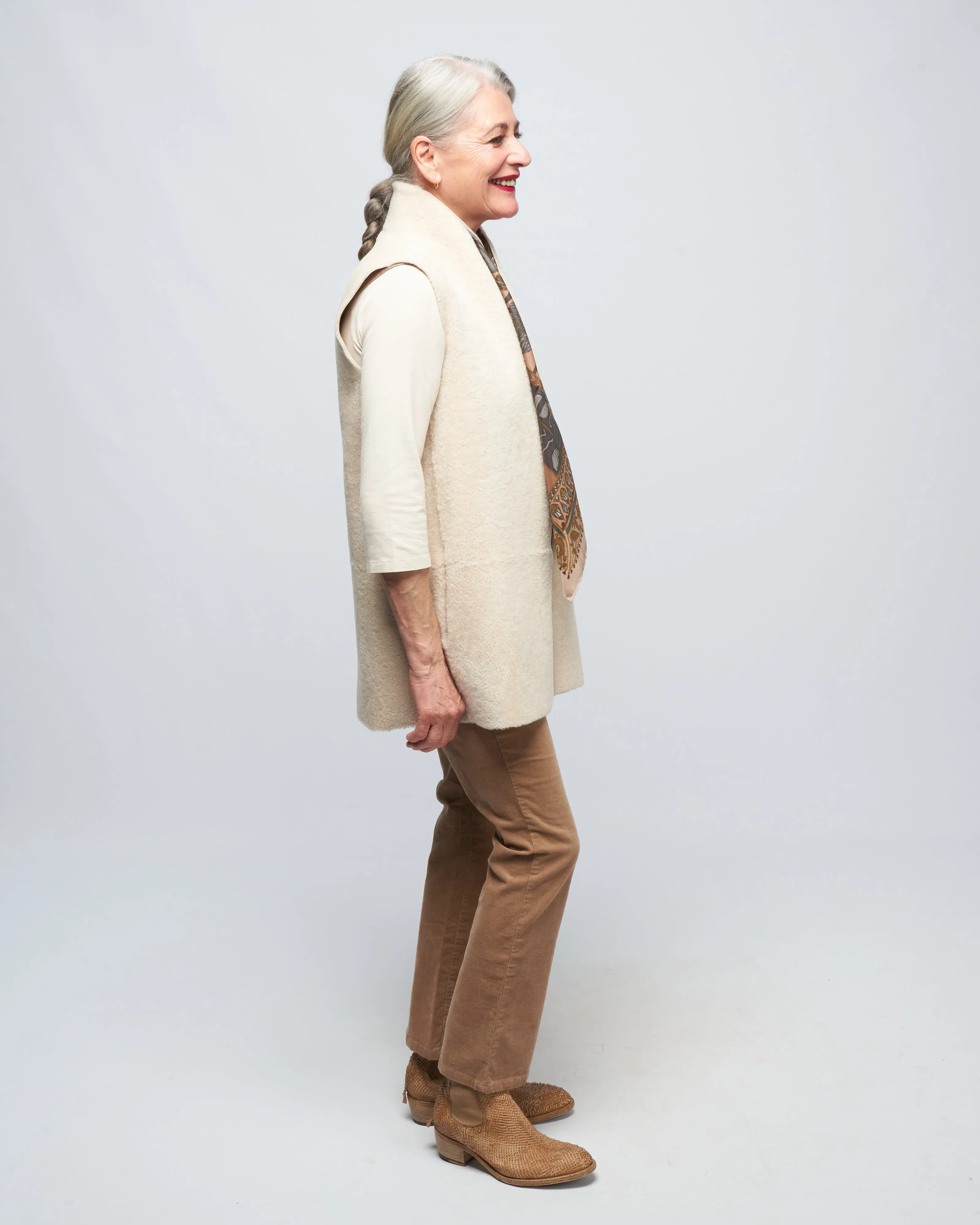 short stand collar gilet