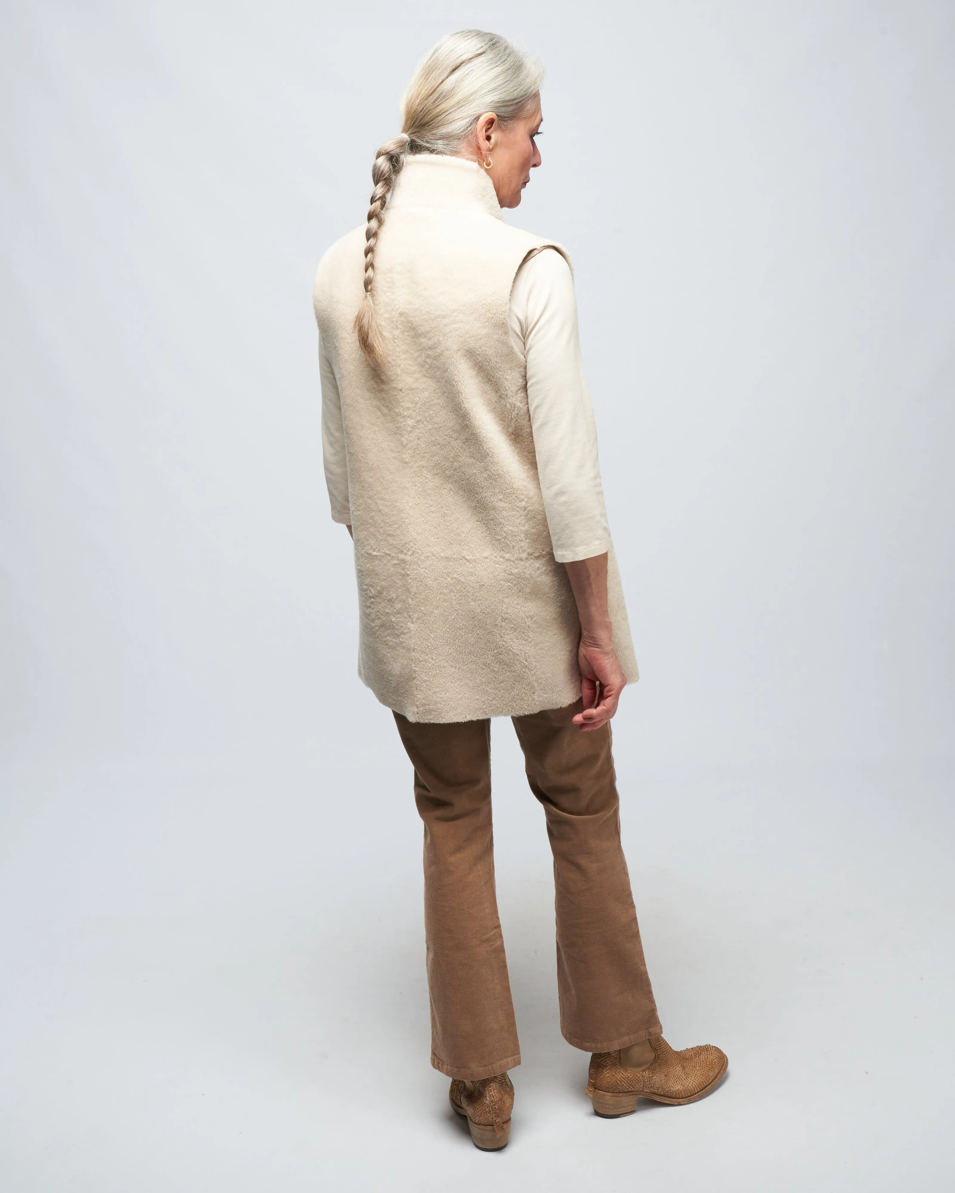 short stand collar gilet
