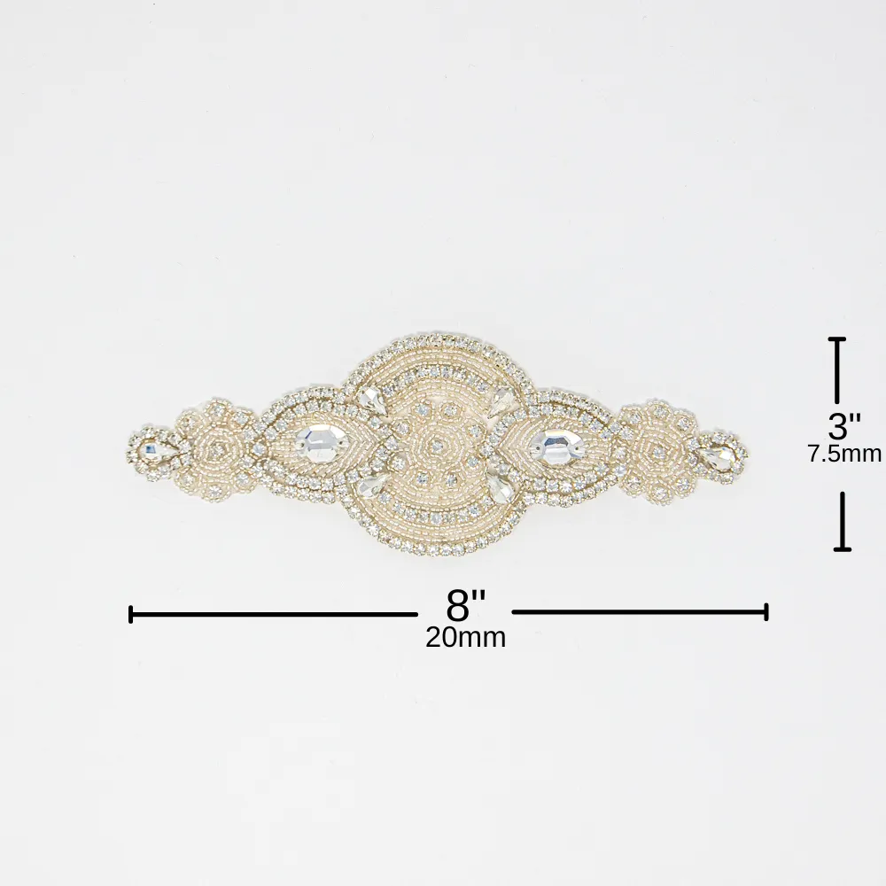 Silver Rhinestone Applique | Amelia