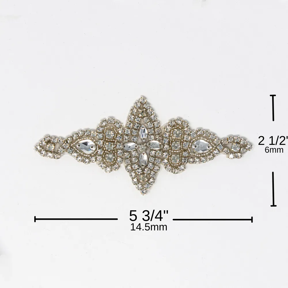 Silver Rhinestone Applique | Anastasia