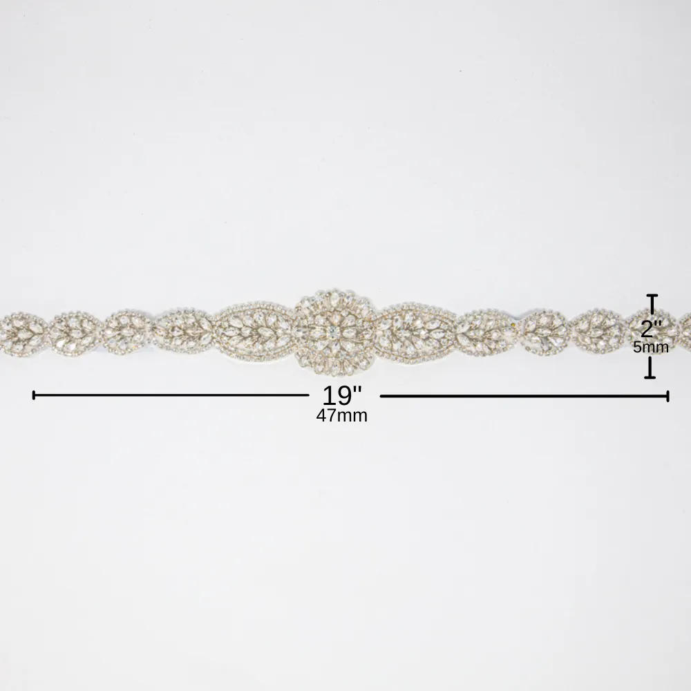Silver Rhinestone Applique | Annabelle